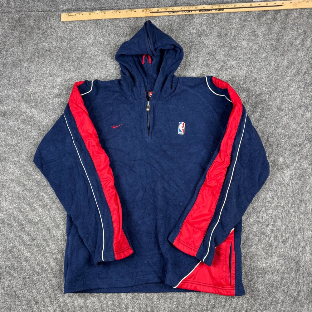 Nike Hoodie Youth Size L Navy Blue NBA Team Fleece Quarter Zip Pullover Athletic